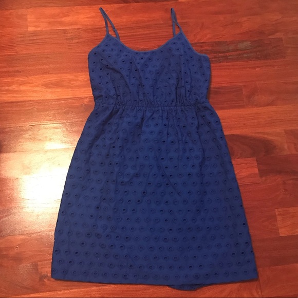 Royal Blue Eyelet Dress